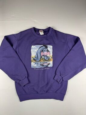 Disney Purple Eeyore Crewneck Sweatshirt